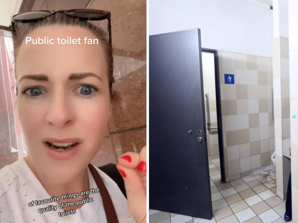 右图为位于杜生路85号的“七福星咖啡店”咖啡店在2021年12个月内，因厕所太肮脏三次违反相关条规，被扣满12分，被勒令停业一天。厕所在经过打扫后看起来较为干净一些。（新明日报）