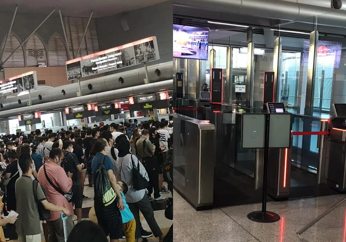 柔州大臣翁哈菲兹宣布将让新加坡人使用自动通关系统，以缓解新山关卡拥堵的情况。（红蚂蚁制图）