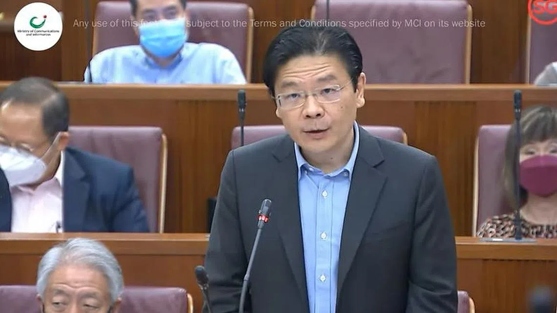 财政部长黄循财。（通讯及新闻部国会视频截图）