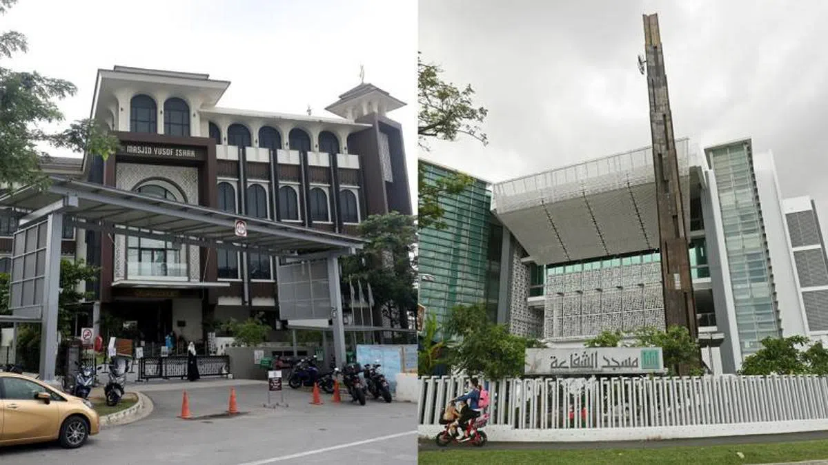  一名16岁的本地少年计划恐怖袭击两座回教堂，第一个目标是位于海军部巷的阿斯雅法回教堂（左），第二个目标是坐落在兀兰的尤索夫伊萨回教堂（右）。两座教堂都在他住家附近，相隔约五公里。（红蚂蚁制图） 