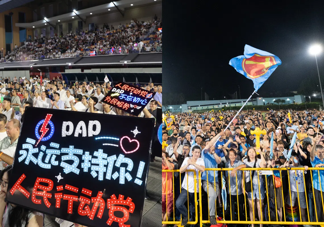 本届大选行动党获得强力委托，工人党则取得与上届大选不相上下的成绩。