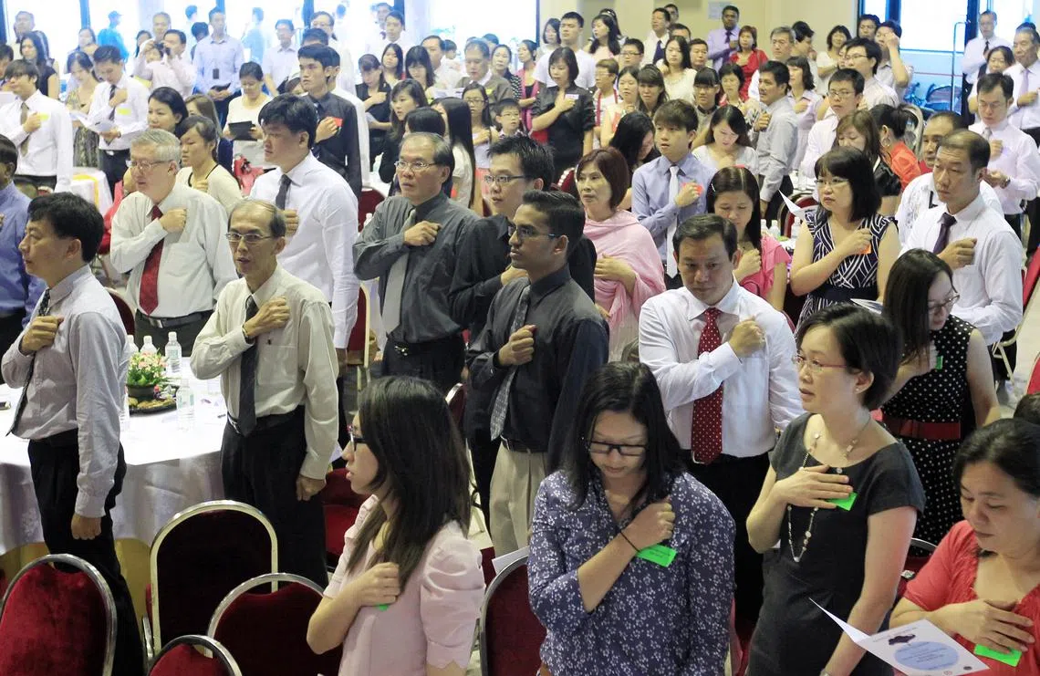 调查显示国人对新移民尚无法完全接纳。（联合早报）