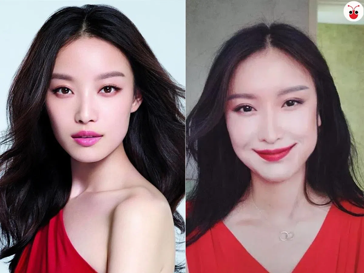  到底哪个才是倪妮本人啊？答案是左边的啦！（李雅歌制图） 