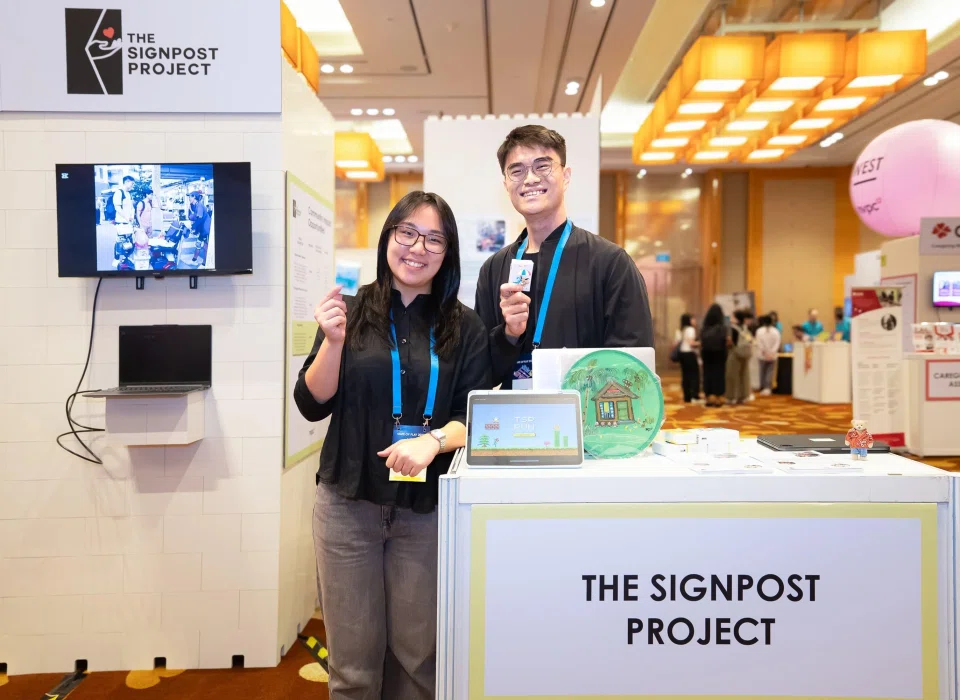 The Signpost Project, the only organization in Singapore dedicated to helping tissue peddlers, was one of the many community partners present at NVPC's State of Play.