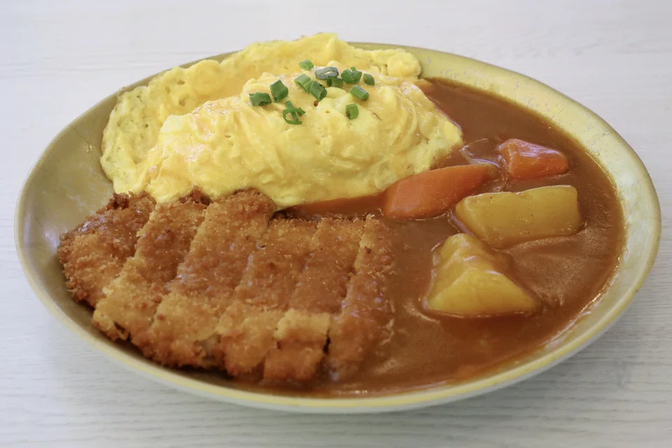 Scrambled Egg Tonkatsu Curry Rice at Xin Japanese Cuisine Legendary.