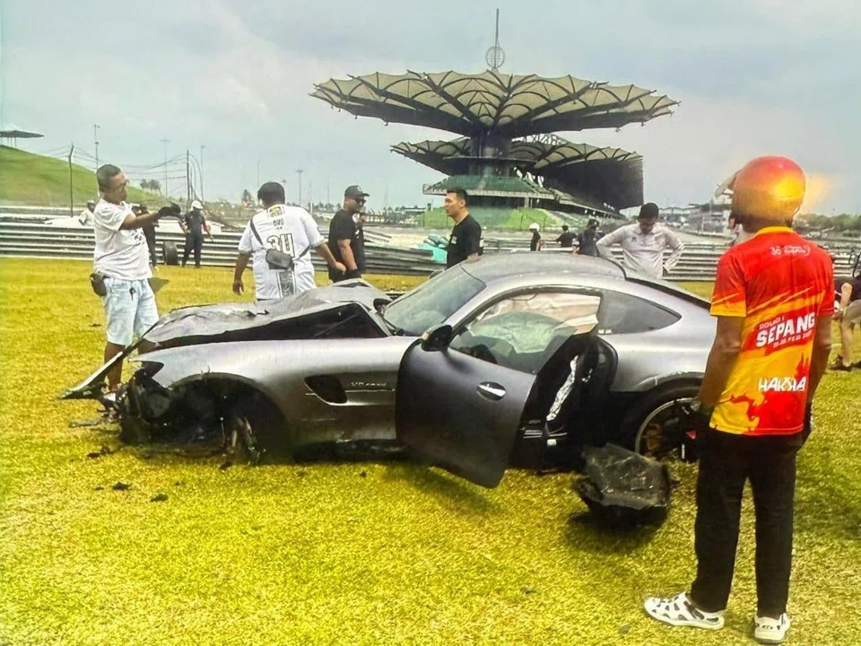 Mercedes-Benz AMG GT R was in a horrific crash at Sepang Raceway