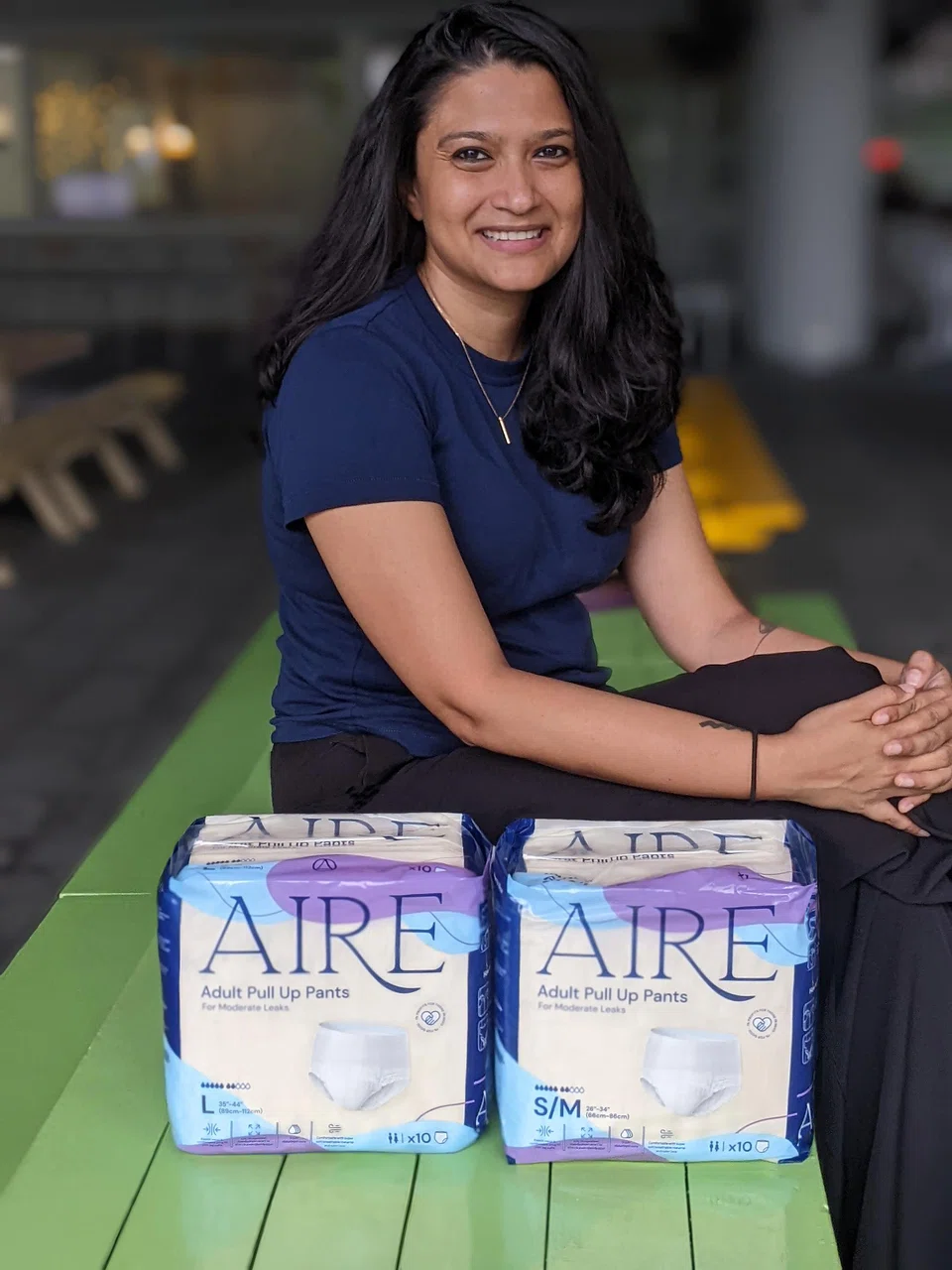 Ms Nivedita Venkateish launched Aire in 2023. The Singapore company makes incontinence products such as adult diapers.