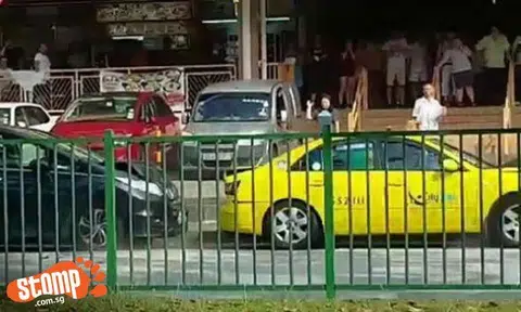 Cabby, 69, under investigation after repeatedly ramming into cars outside Old Airport Road Food Centre