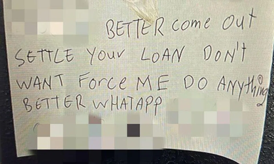 Man arrested for loanshark harassment after allegedly leaving debtor's note at Woodlands flat