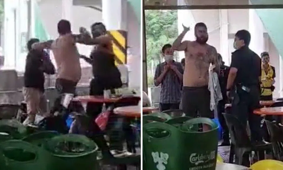 Man taken to hospital after drunken fight at Jurong coffee shop