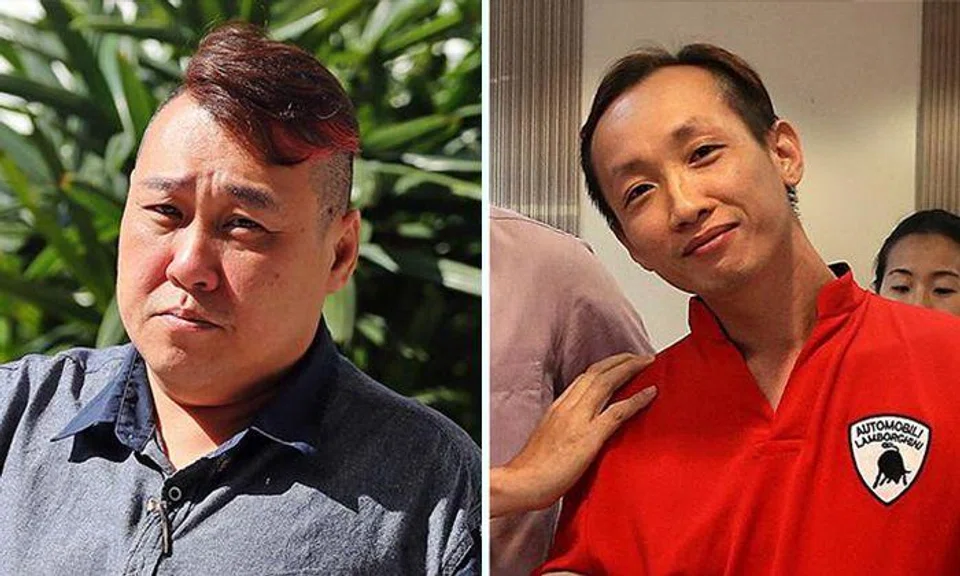 Photo: Shin Min Daily News. Owner of Double Ace Associates (left) and one of the employees, (Francis) 