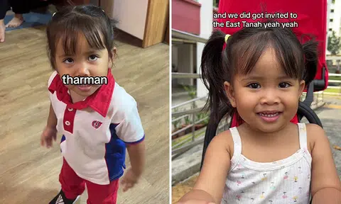 Cuteness overload: Toddler goes viral for being Tharman's number 1 fan