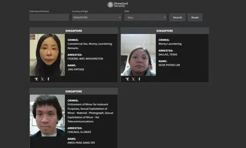 Singaporean added to US ‘worst of worst’ criminal list