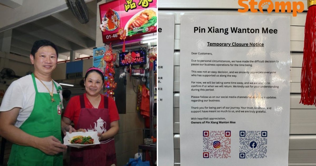 Toa Payoh wanton noodle stall suspends operations | Stomp