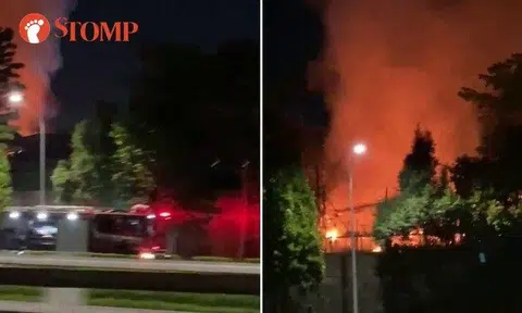 A Stomper shared a video of the fire, taken from Choa Chu Kang Way at 8pm.
