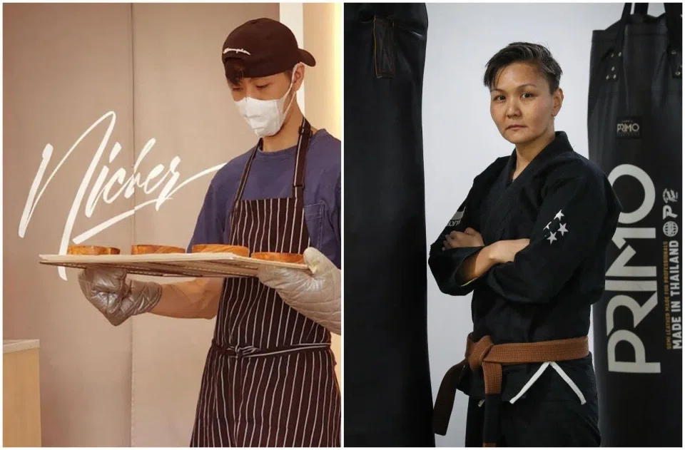 Mr Melvin Koh (left), owner of Nicher, says his rent will go up 15 per cent, while Ms Grace Huang, co-founder of Neue Fit gym, says her rent has already gone up by 57 per cent.