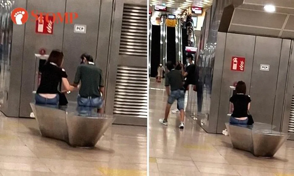Commuter takes video of woman hitting and 'screaming' at elderly man in Bishan MRT station