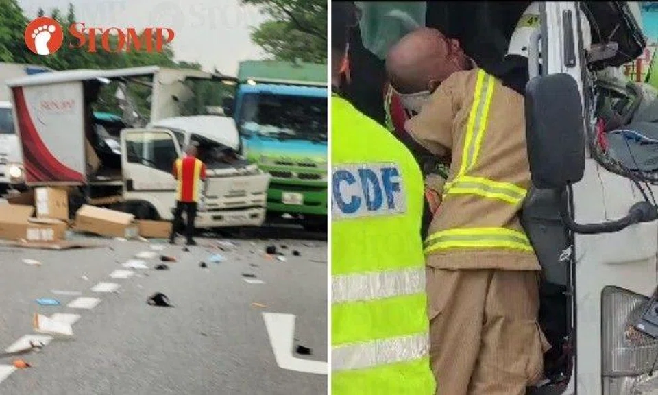 Stomper Yugen shared videos and photos of the Singapore Civil Defence Force (SCDF) at the scene after the accident.