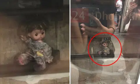 Why is this creepy doll sitting above the tracks at Dhoby Ghaut MRT station?