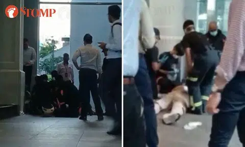 Man taken to hospital after collapsing near Raffles Place MRT Station