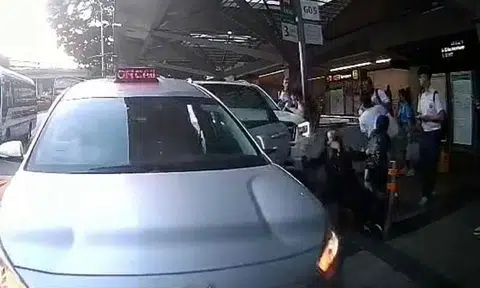 6-year-old boy among 3 taken to hospital after car rams into NEX taxi stand