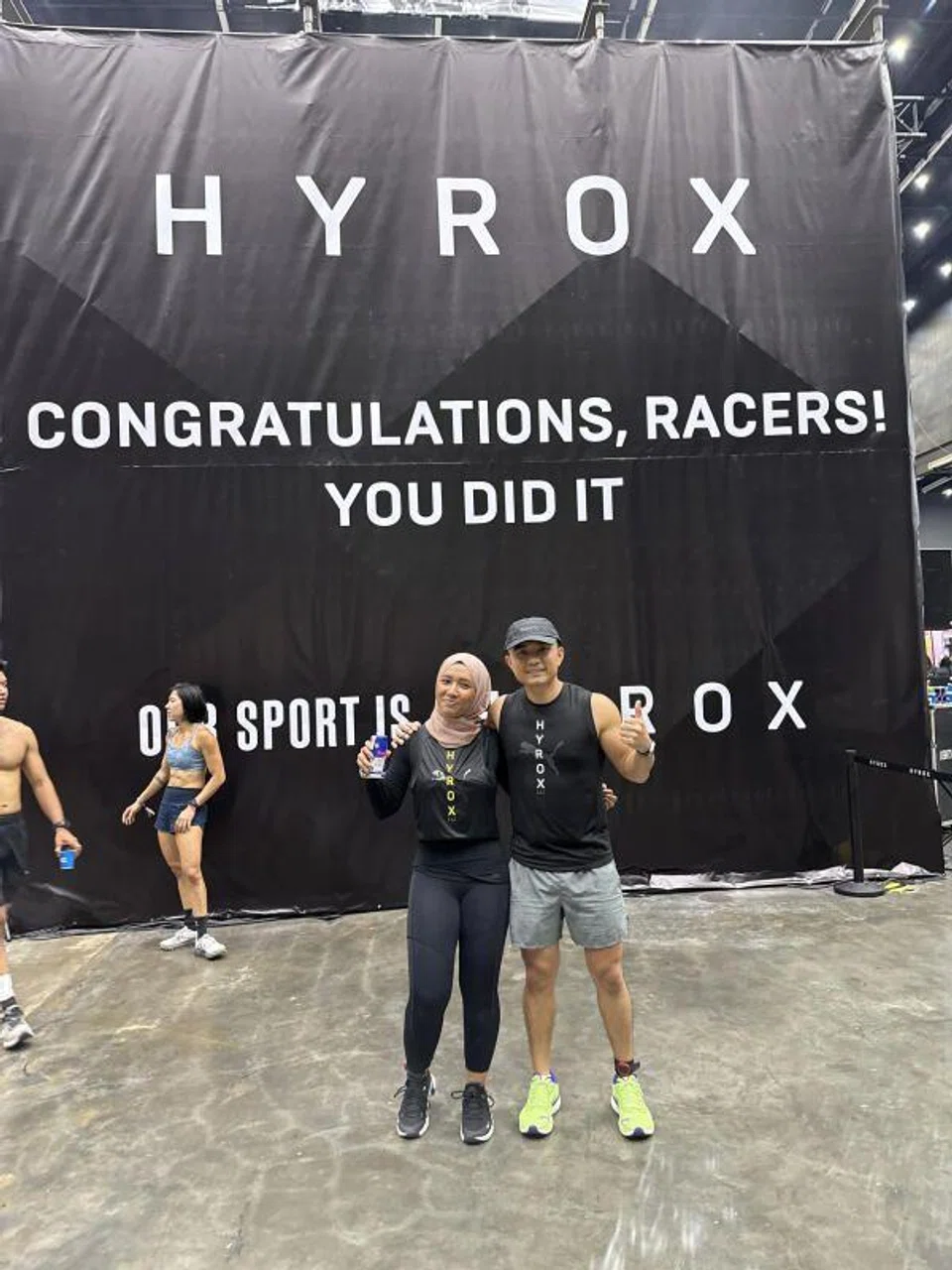 Ms Kamilah Tohar completed a Hyrox race in Bangkok in May despite suffering from late-stage breast cancer. Her mixed doubles partner Sam Chong helped make her Hyrox wish come true. 