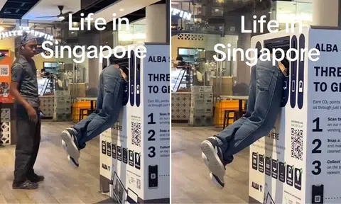 Alleged dumpster diver climbs into e-waste bin at Woods Square Mall, takes item