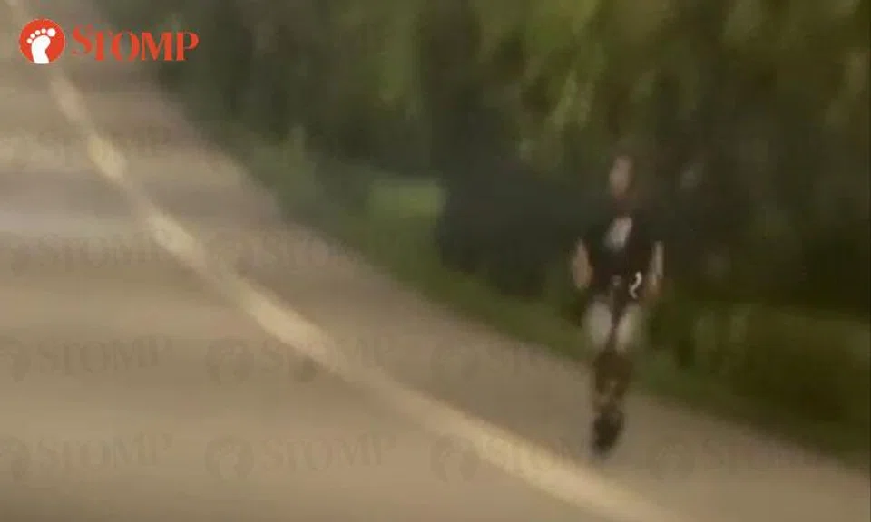 Youth rides e-scooter on CTE