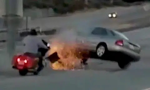 Road rage leads to dramatic chain collision on California freeway
