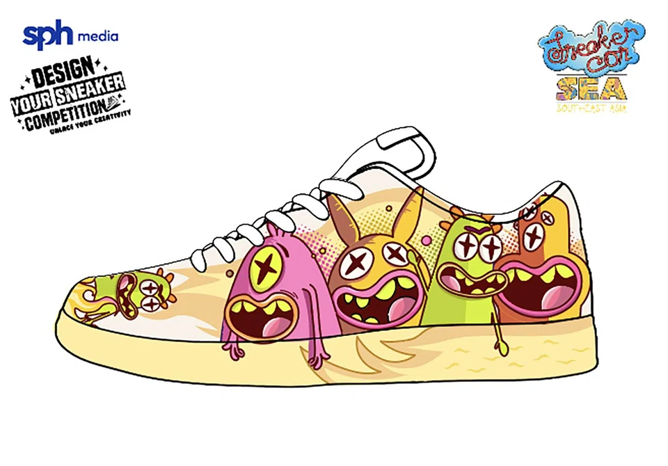 dlsneaker05 - Design 5 submitted by Genevieve Eio Chin Hwee
Credit: Design Your Sneaker Competition