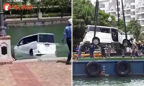 Man who drove car into sea at Sentosa allegedly said "a mermaid told me to do so": Witness