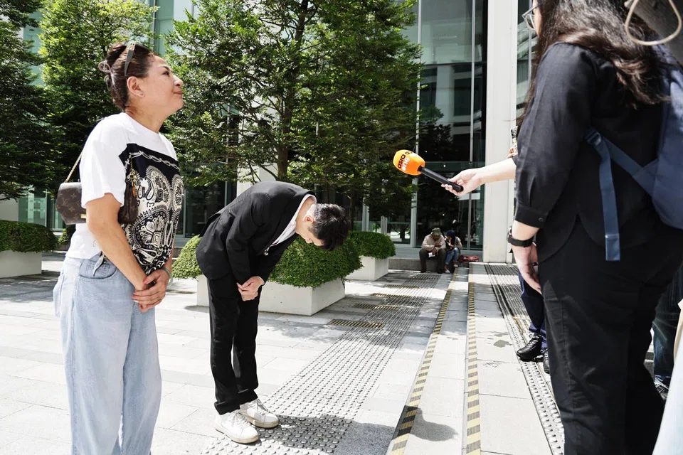 Fang, who was accompanied by his mother, spoke to the media outside the State Courts.