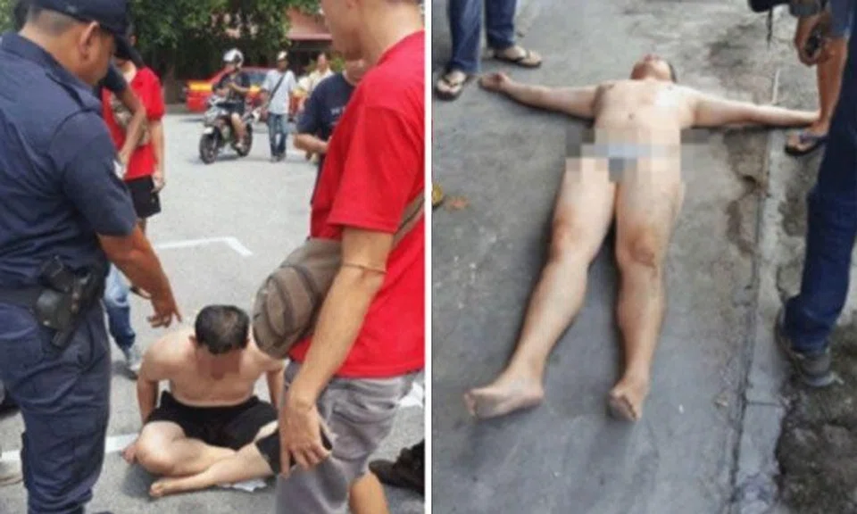  Malaysian man loses more than his cool after traffic accident, strips down to underwear in middle of streets
