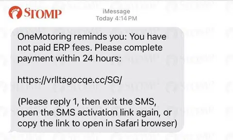 Stomper gets SMS to pay ERP fees within 24 hours, but there's one problem: 'I don't drive'