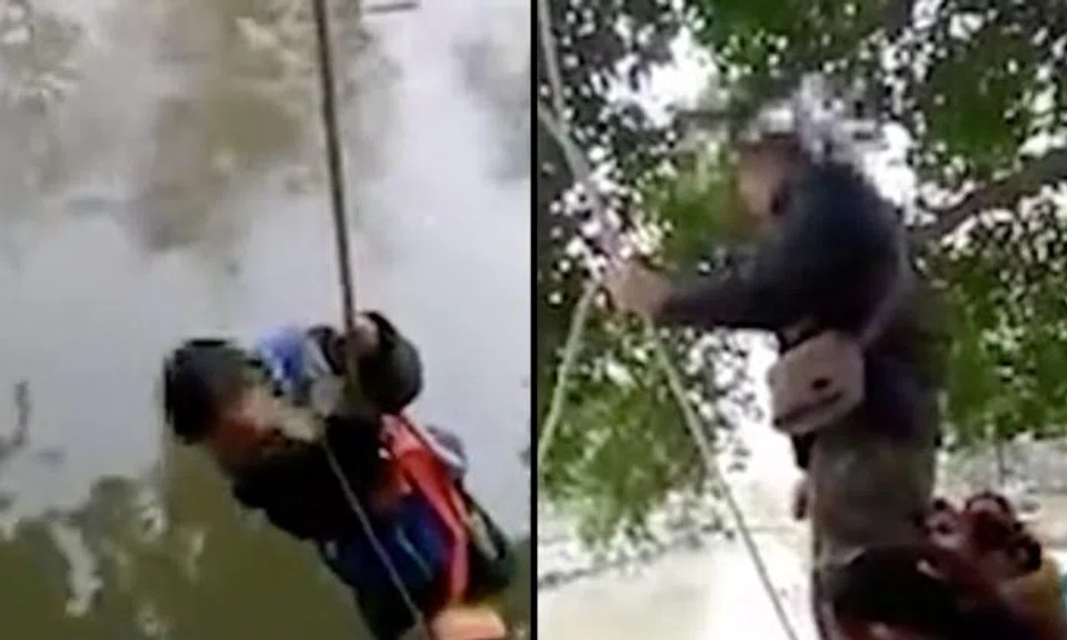 Chinese man dangles 7-year-old son over river -- to teach him math