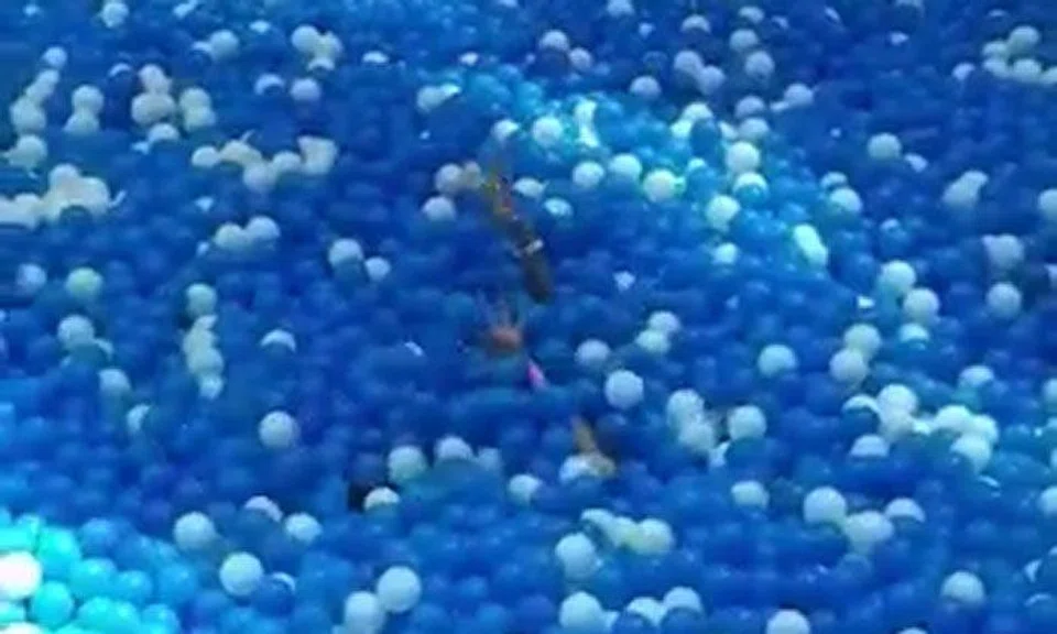 Video of woman 'drowning' in City Square Mall's suspended ball pit goes viral