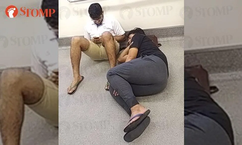 Tired, bro? Guys make themselves very comfortable on MRT train
