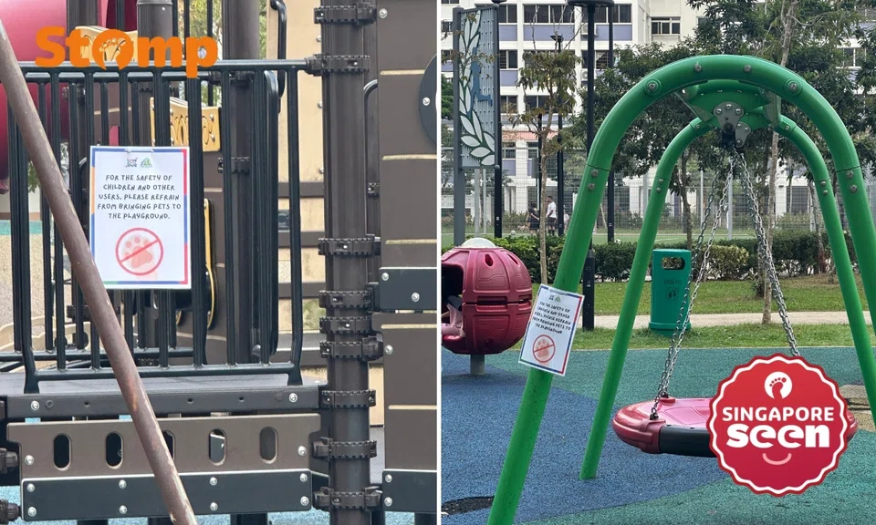 Posters seen at Choa Chu Kang playground after dog incident