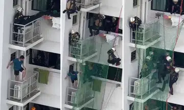 SCDF rescues man from Bukit Panjang air-con ledge