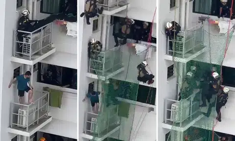 SCDF rescues man from Bukit Panjang air-con ledge