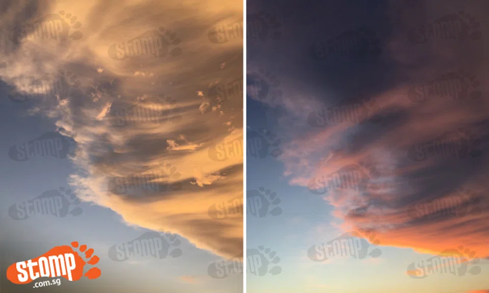 Strange but beautiful clouds spotted at Hume Ave along Upper Bukit ...