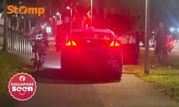 taxi incident, Yishun, pavement driving