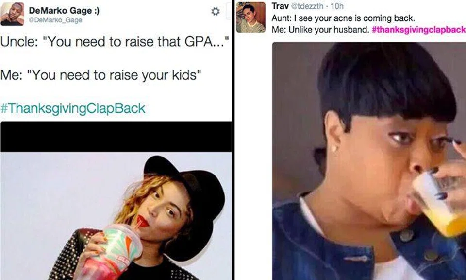 Tis' the season to be savage: Twitter has no chill with these thanksgiving clapbacks