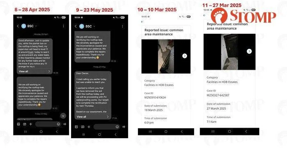 Water leakage at Tengah block