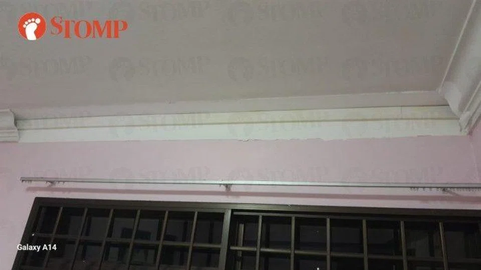 The ceiling beam was on top of the wall. PHOTO: STOMP