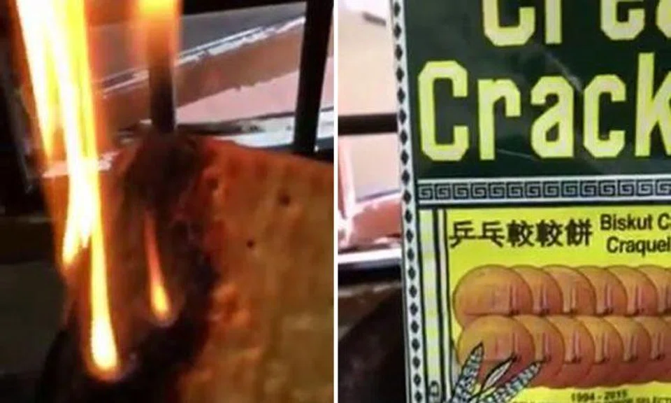 Hup Seng insists crackers are safe for consumption after claims that they contain flammable plastic 