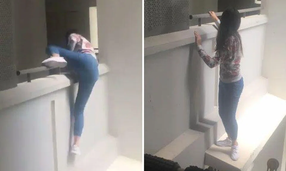 OMG! Mystery woman climbs over parapet at Anchorvale Cove -- then flees after resident calls police