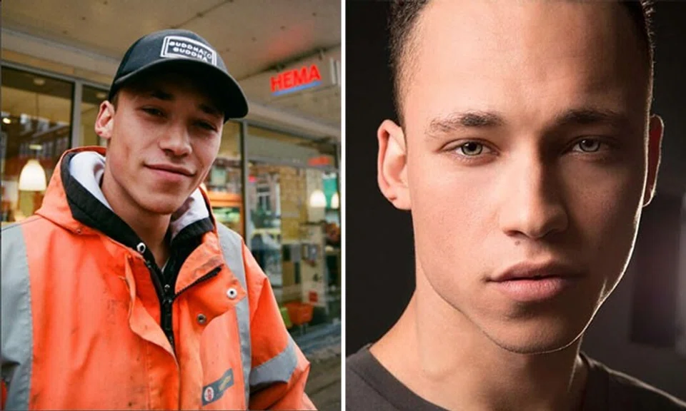 Construction worker becomes model after photo gets posted by passerby