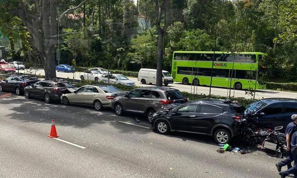 2 riders taken to hospital after 8-vehicle accident on AYE