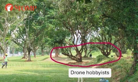 Drone hobbyists in Margaret Drive.